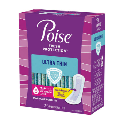 PAD, INCONT POISE ULTRA THIN (36/PK 2PK/CS)