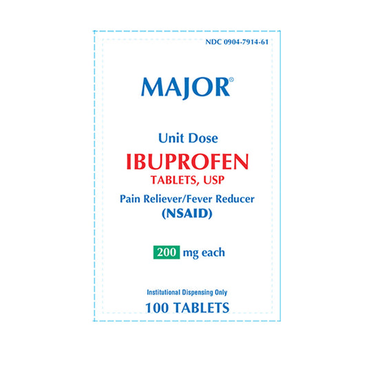 IBUPROFEN, TAB 200MG UD (100/BX)