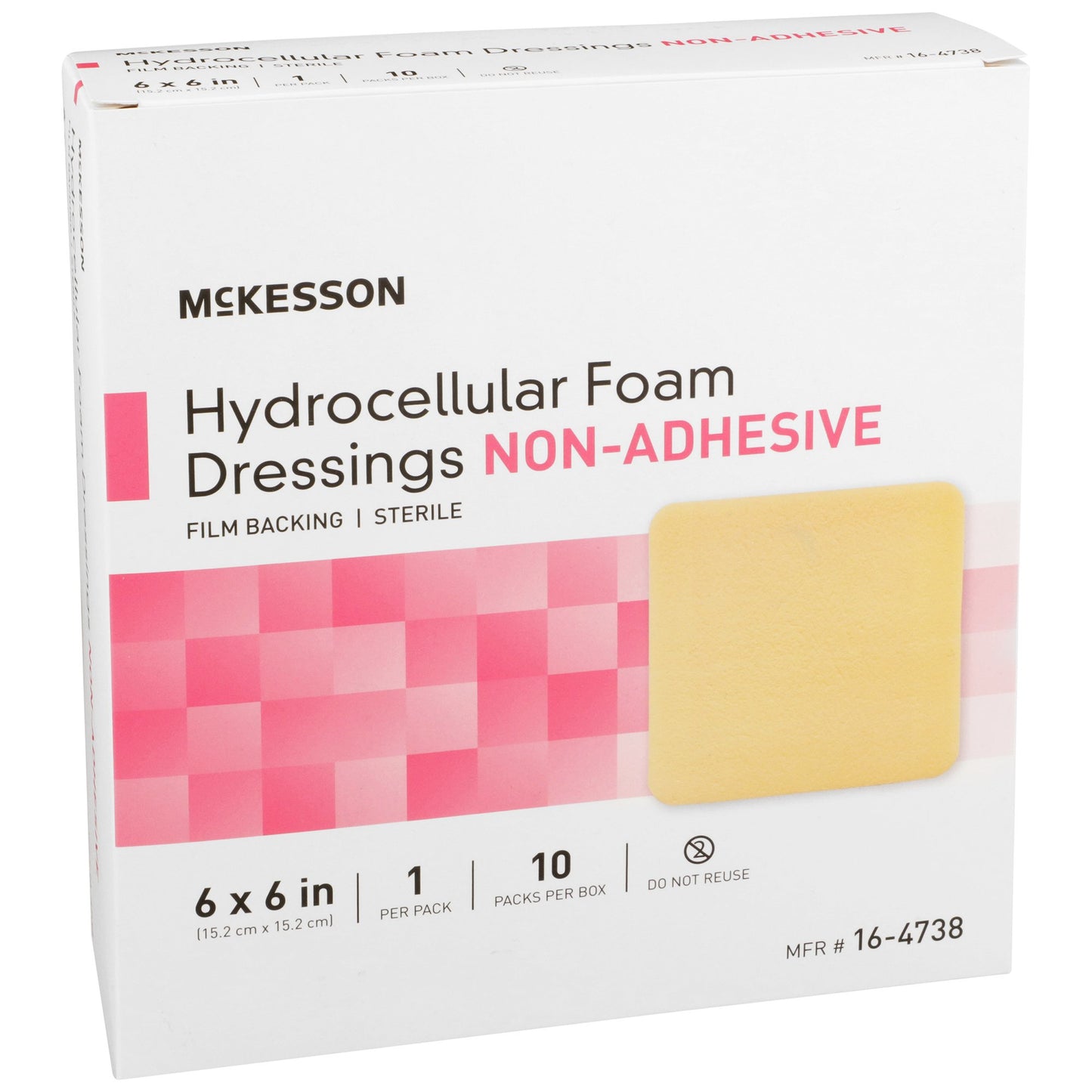 DRESSING, HYDROCELLULAR FM N/ADH W/FILM BCK 6"X6" (10BX/CS)