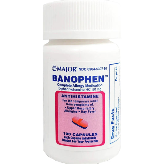 DIPHENHYDRAMINE HCL, CAP 50MG (100/BT) MJPHRM
