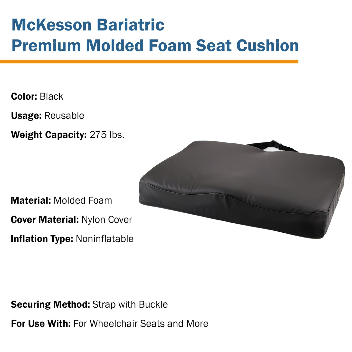 CUSHION, PREM W/C MOLDED FOAM 24X18X3 (4/CS)