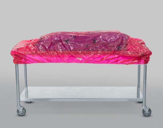 COVER, TABLE BIOHAZARD BACK POLY RED 67"X52" (20/CS)