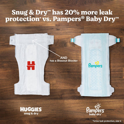 DIAPER, HUGGIES SNUG & DRY JUMBO PK SZ6 (19/PK 4PK/CS)