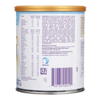 NEOCATE JR, PDR W/PREBIOTICS UNFLAV 400GM (4/CS)