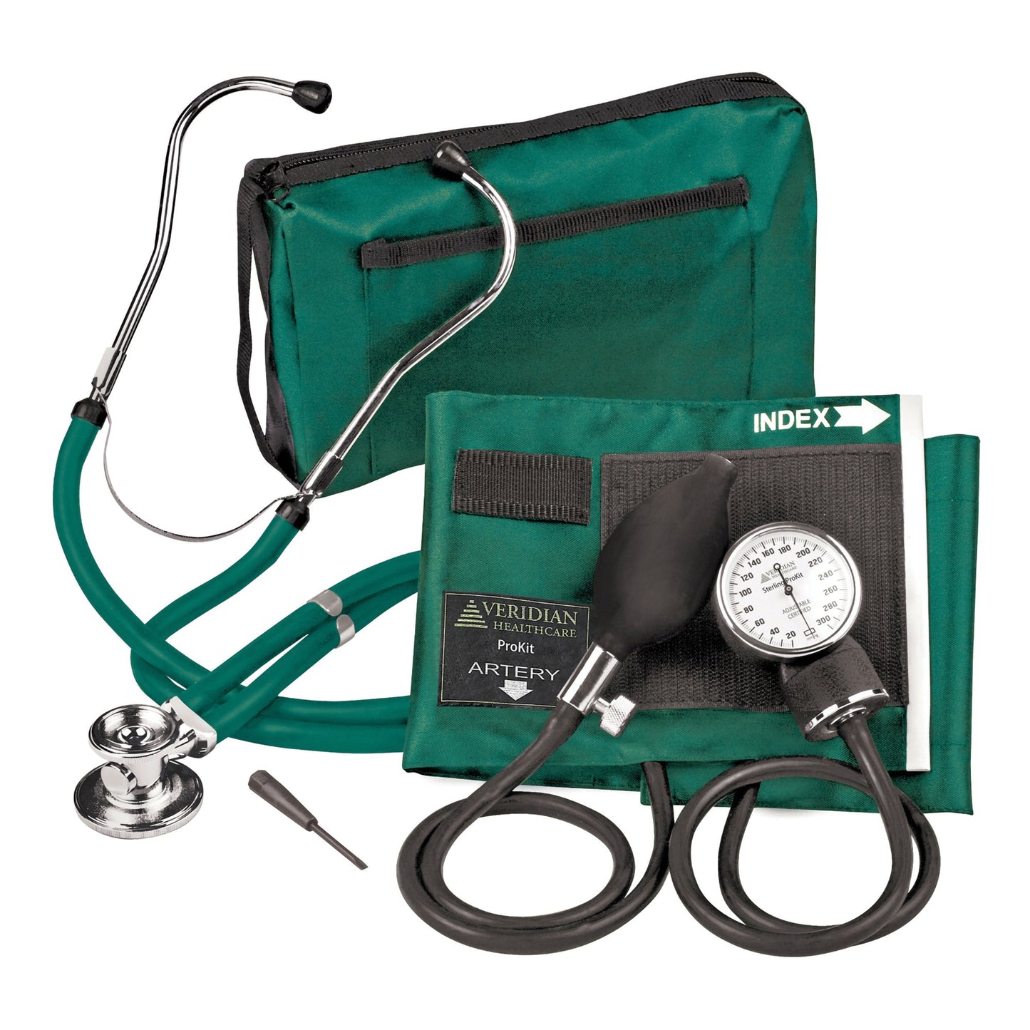 PRO KIT, SPHYGMOMANOMETER STERLING W/CASE HUNTER GRN (20/CS)