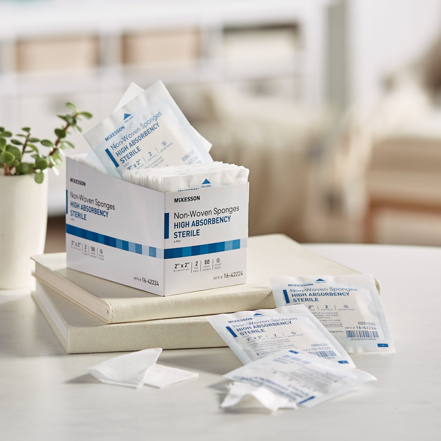 SPONGE, GAUZE DERMACEA 12PLY STR 4"X4" (10/PK 128PK/CS)