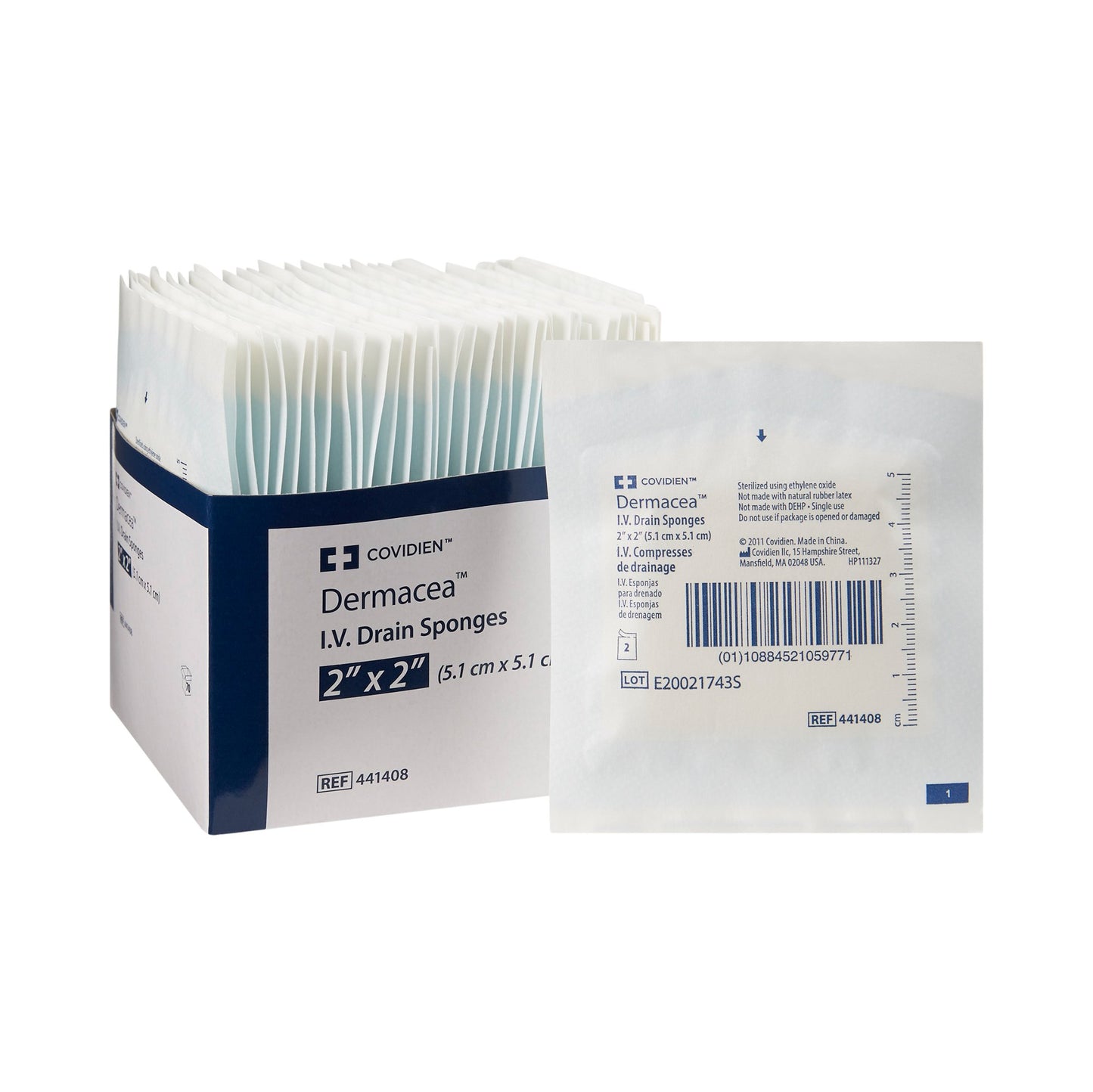 SPONGE, IV 2"X2" STR (2/PK 35PK/BX 20BX/CS) KENDAL