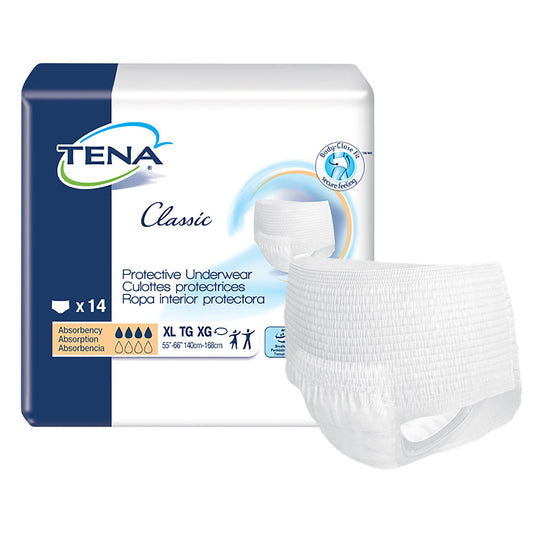 UNDERWEAR, TENA CLASSIC PROTECTIVE XLG (14/PK 4PK/CS)