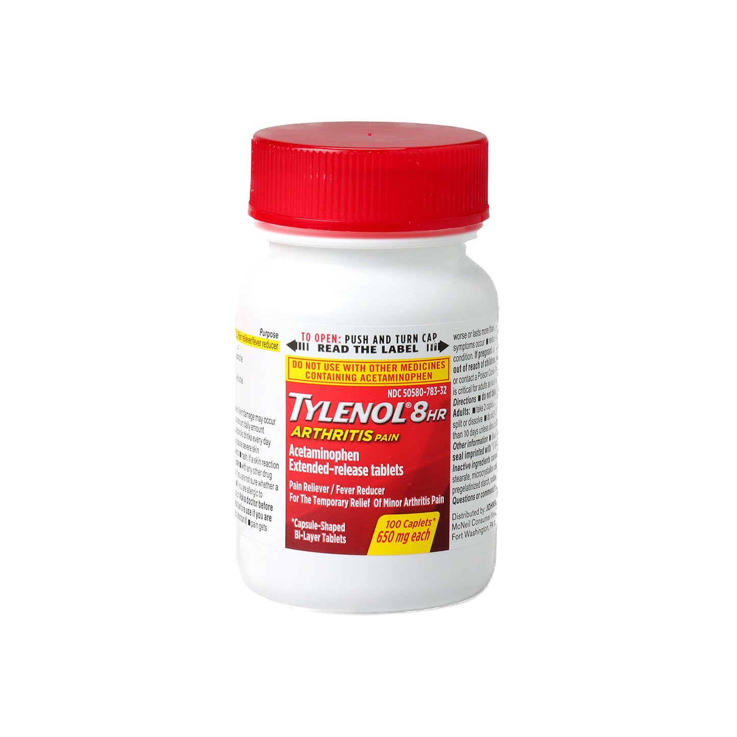 TYLENOL ARTHRITIS, CAP 8HR 650MG (100/BT)