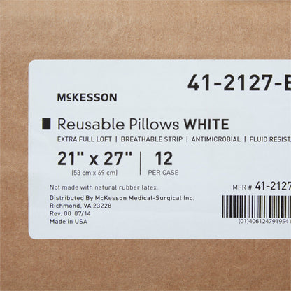 PILLOW, BRTHABL MOIST-RESIST WHT XFUL 21X27 (12/CS