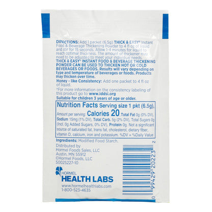 THICK & EASY, INST FOOD THICKENER HONEY 6.5GM(100/