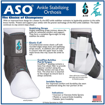 ANKLE BRACE, ASO SPEED LACER MED