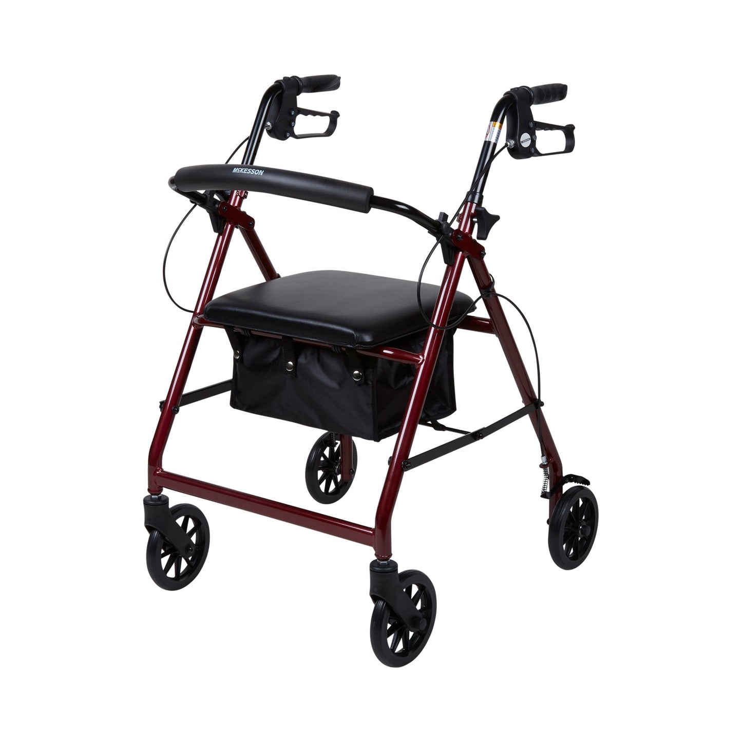 WALKER, ROLLATOR LTWT FOLDING ALUM W/6" WHLS RED 300LB