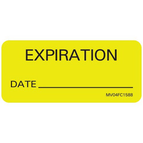 LABEL, EXPIRATION DATE CHART USE 2 1/4"X1" (420/RL)