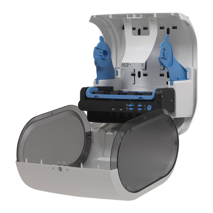 DISPENSER, TOWEL ENMOTION 8" WHT 1-ROLL AUTOMATED