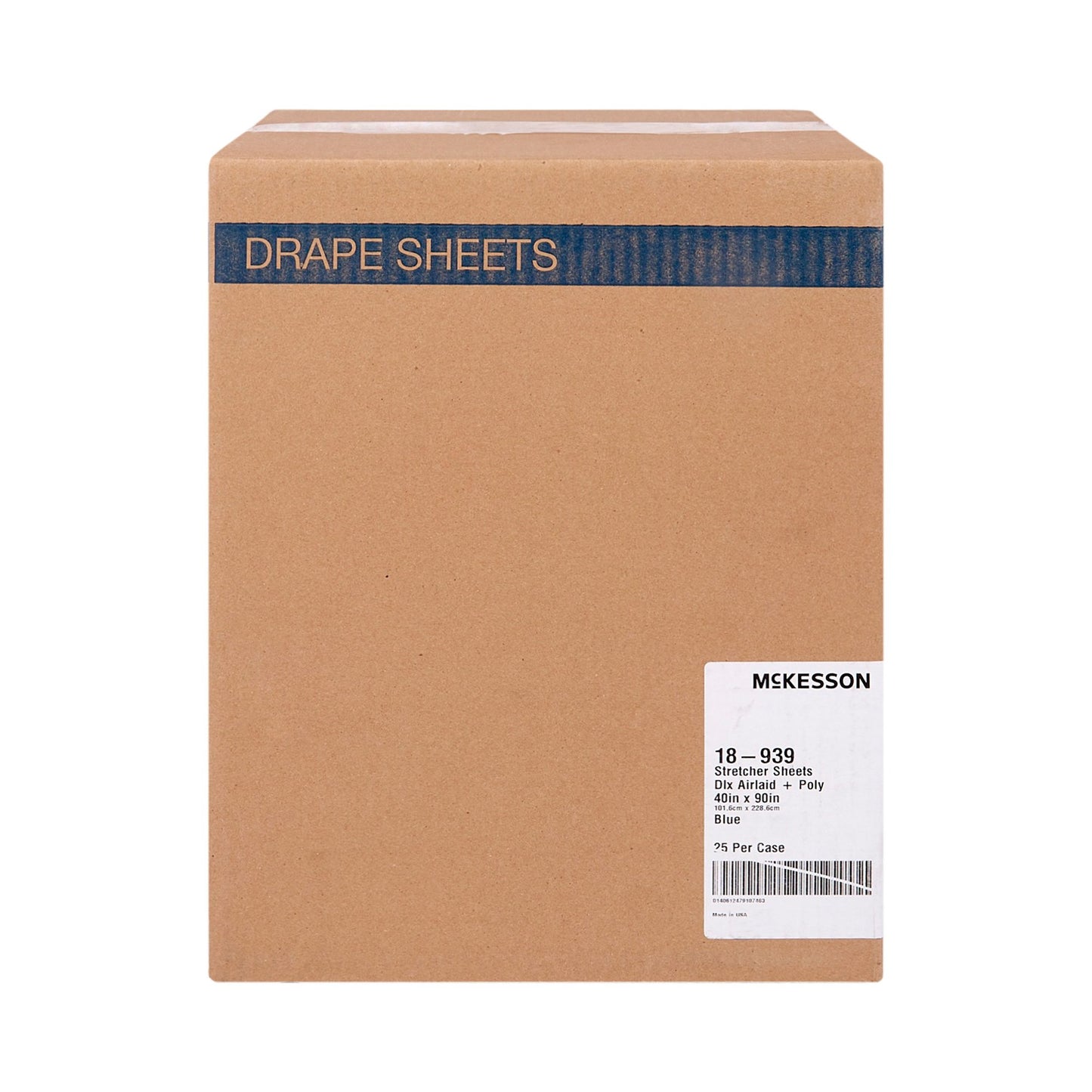 SHEET, STRETCHER AIRLAID/POLY BLU 40X90 (25/CS)