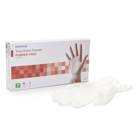 GLOVE, EXAM VNYL MED N/S (50/BX 20BX/CS)