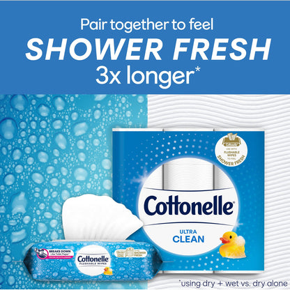 WIPE, WET COTTONELLE FRESH CARE FLUSHABLE (42/PK 12PK/CS)