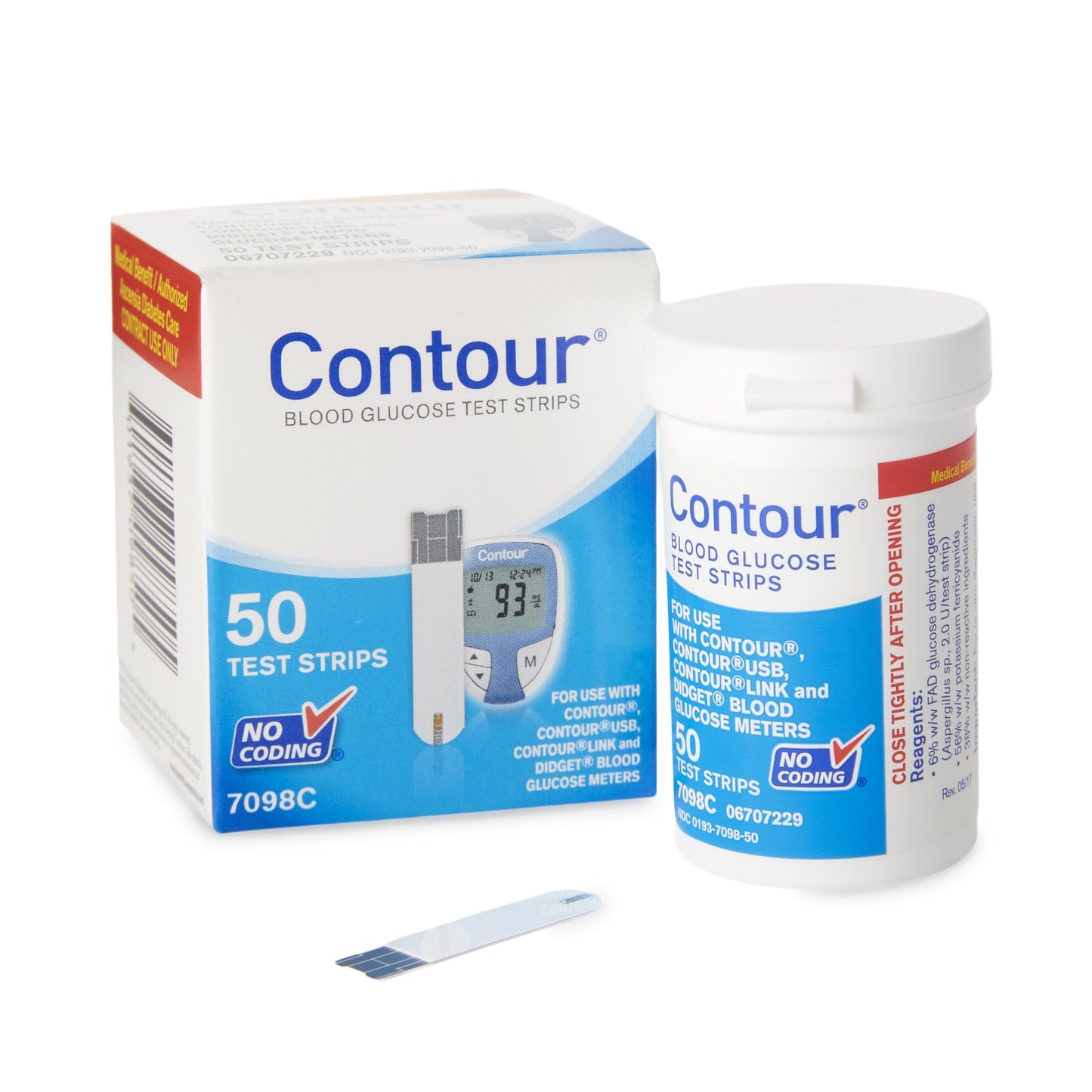 CONTOUR, BLOOD GLUCOSE TEST STRIPS (50/BX 24BX/CS)