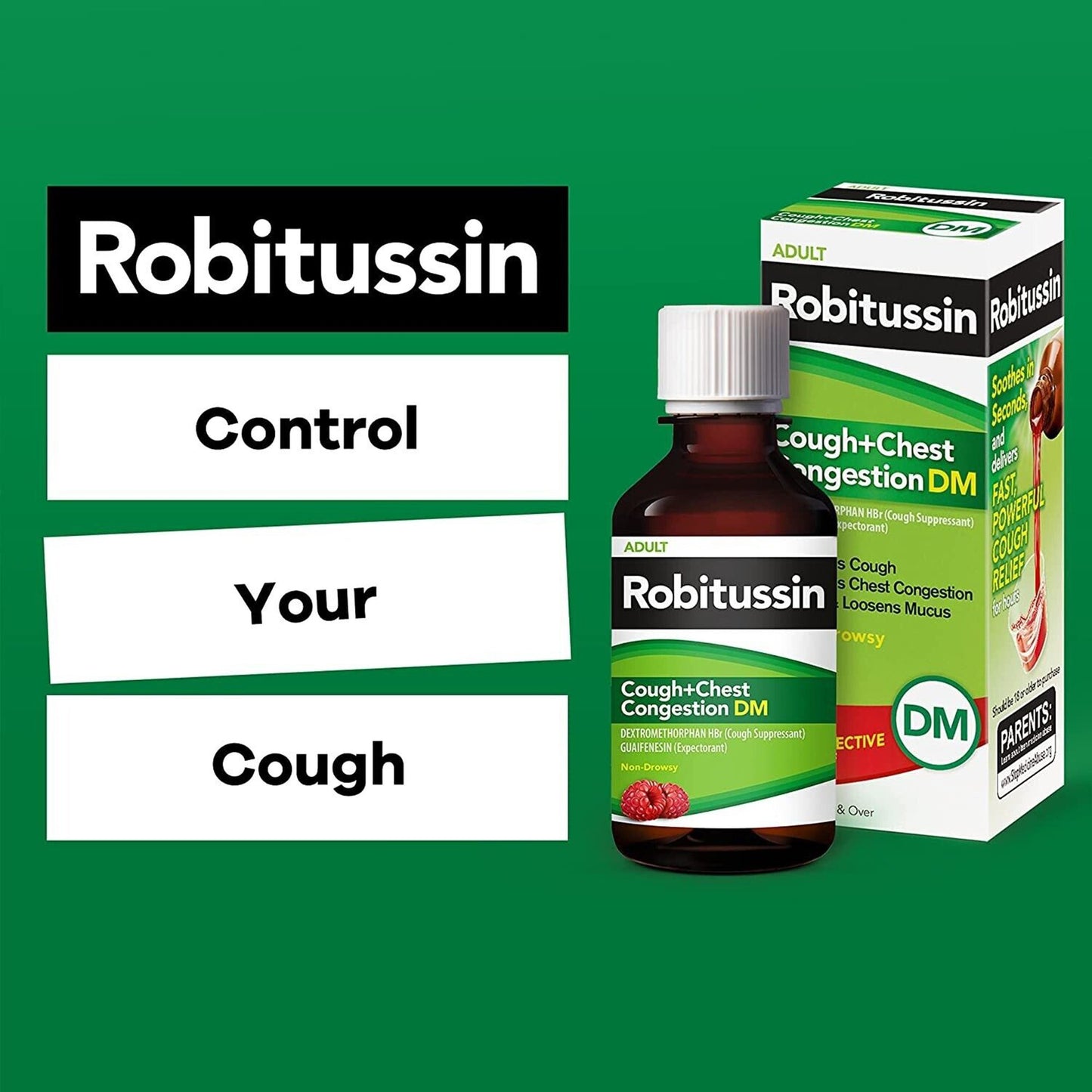 ROBITUSSIN DM, SYRP ADLT COUGH-CHEST RASPBERRY 4OZ