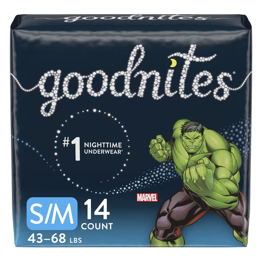 PANTS, GOODNITES JUMBO SM/MED BOY (14/PK 4PK/CS) KIMCLK