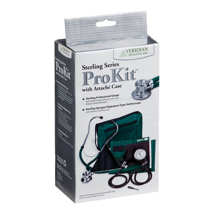 PRO KIT, SPHYGMOMANOMETER STERLING W/CASE TEAL (20/CS)