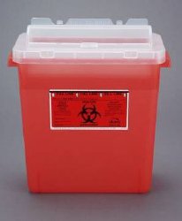 CONTAINER, SHARPS RED 3GL ROTATE LID (12/CS)