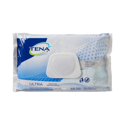WASHCLOTH, WET ULTRA TENA UNSCNTD DISP (48/PK 12PK SCAPER