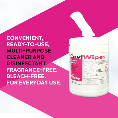 WIPE, DISINFECTANT CAVIWIPES 6"X6.7" (CN=EA 160/EA 12EA/CS)