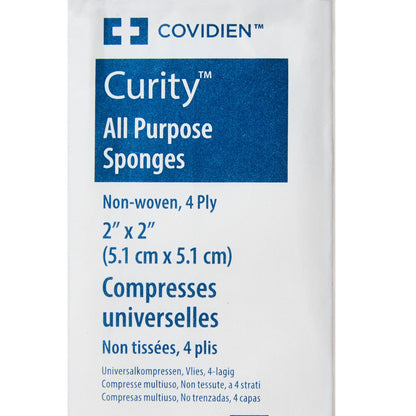 SPONGE, GAUZE CURITY 4PLY 2"X2" (200/BG 40BG/CS)
