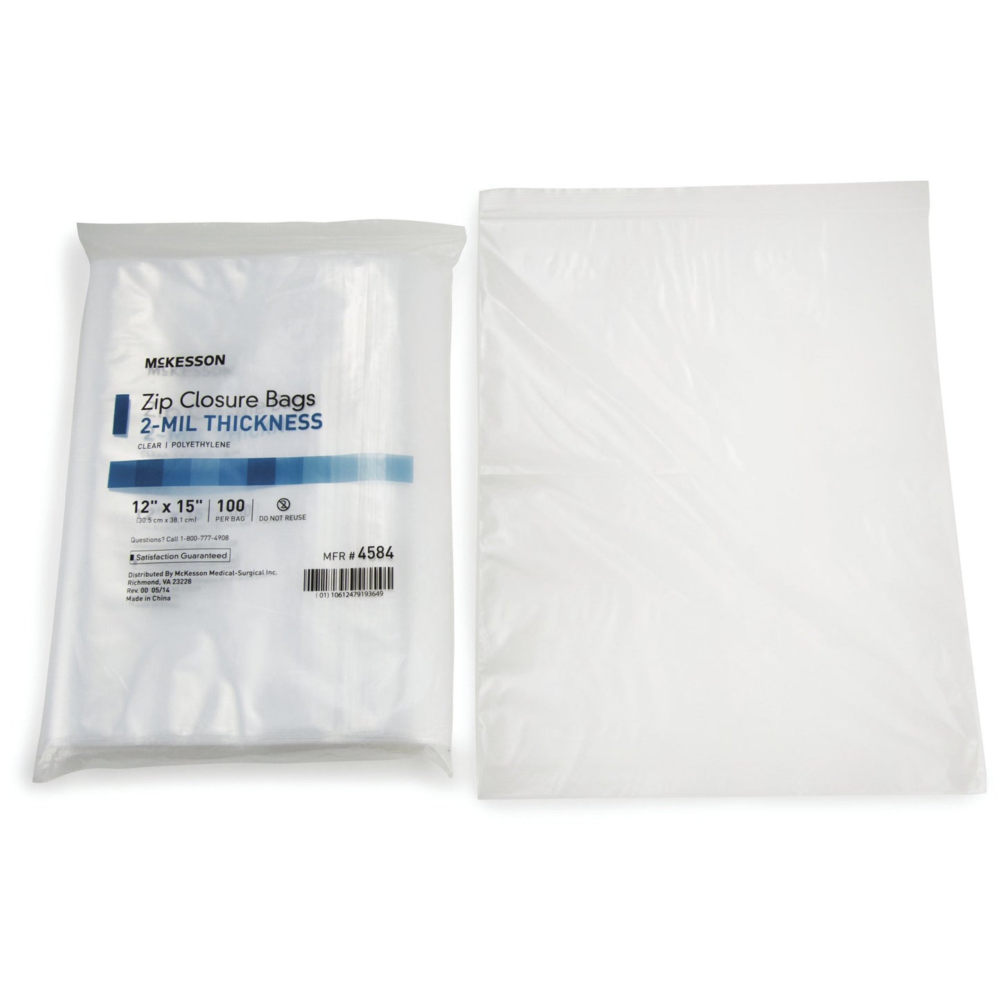 BAG, ZIP LOCK 12X15 (100/BX 10BX/CS)