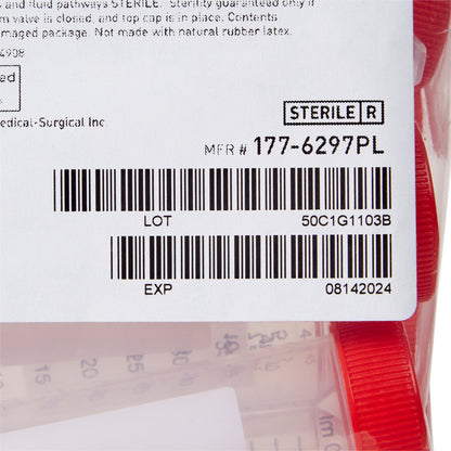 TUBE, CENTRIFUGE W/SCREW CAP STR RED 50ML (25/BG 20BG/CS)
