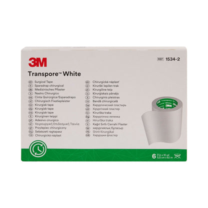 TAPE, ADHSV TRANSPORE WHT 2" (6RL/BX 10BX/CS) 3M