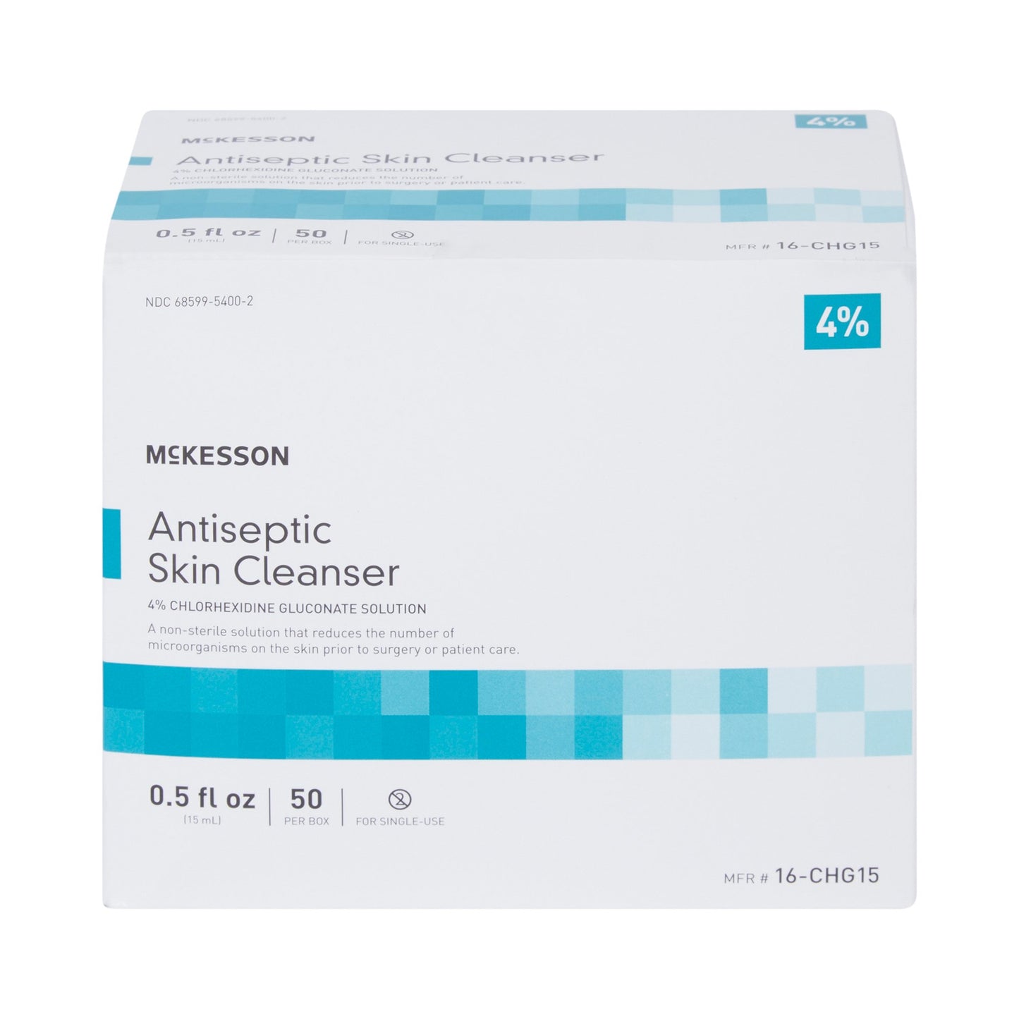 CLEANSER, 4% CHG SCRUB 15ML PACKET (50EA/BX 10BX/CS)