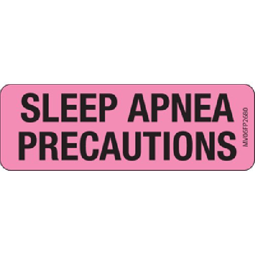 LABEL, SLEEP APNEA 2-15/16"X1"(333/RL) FL PINK