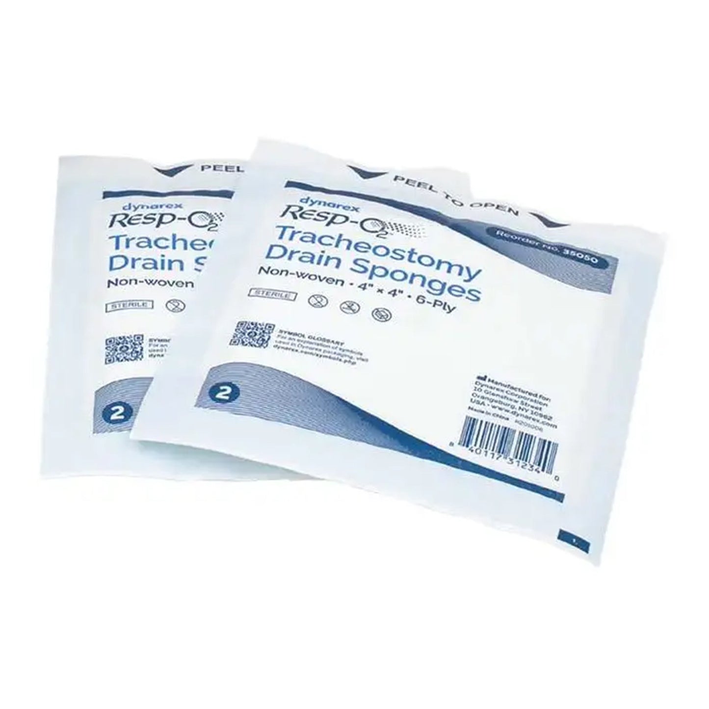 SPONGE, TRACH DRAIN 6PLY 4"X4"(12/PK 25PK/CS)
