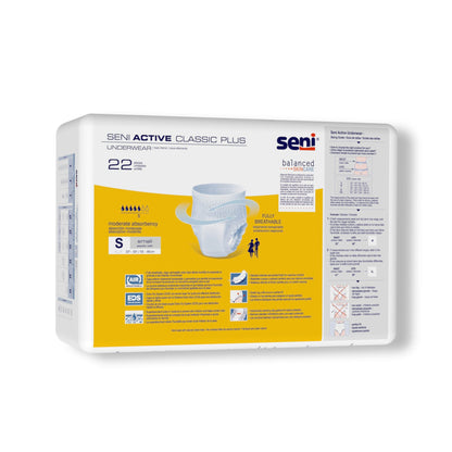 UNDERWEAR, INCONT ACTIVE CLASSIC+ SM 22"-33" (22/PK 4PK/CS)