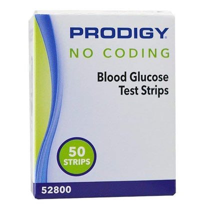 TEST STRIP, BLD GLUC PRODIGY NO CODING (50/BX)