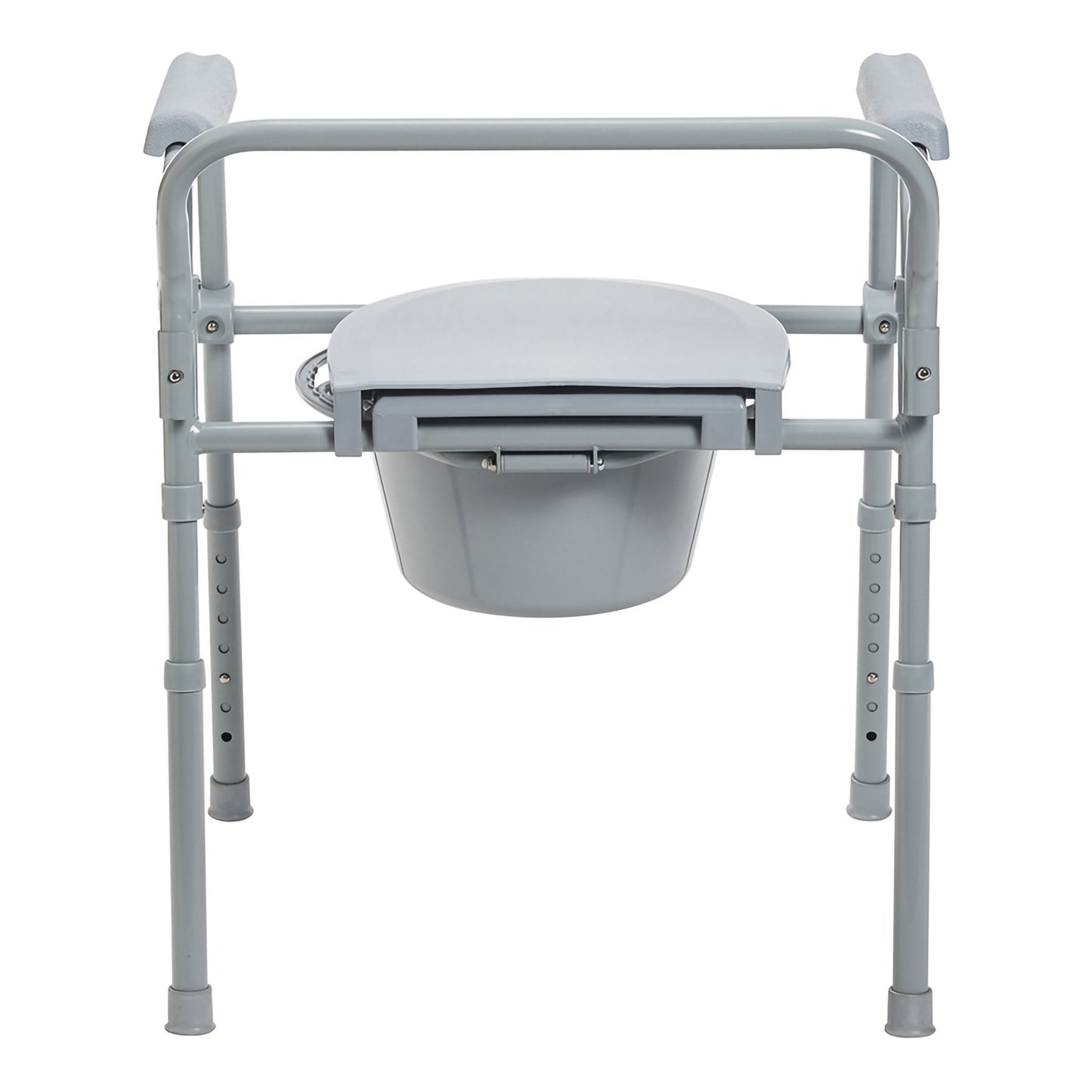 COMMODE, FOLDING STEEL FRAME 350LBS