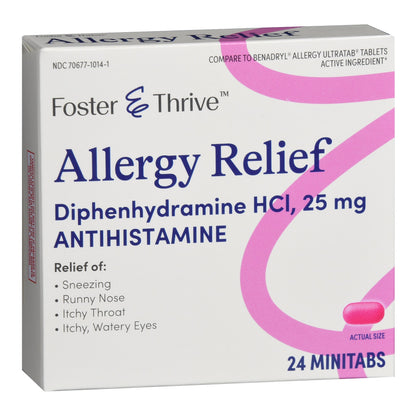 ALLERGY RELIEF ANTIHISTAMINE,TAB FT SM 25MG (24/BX)