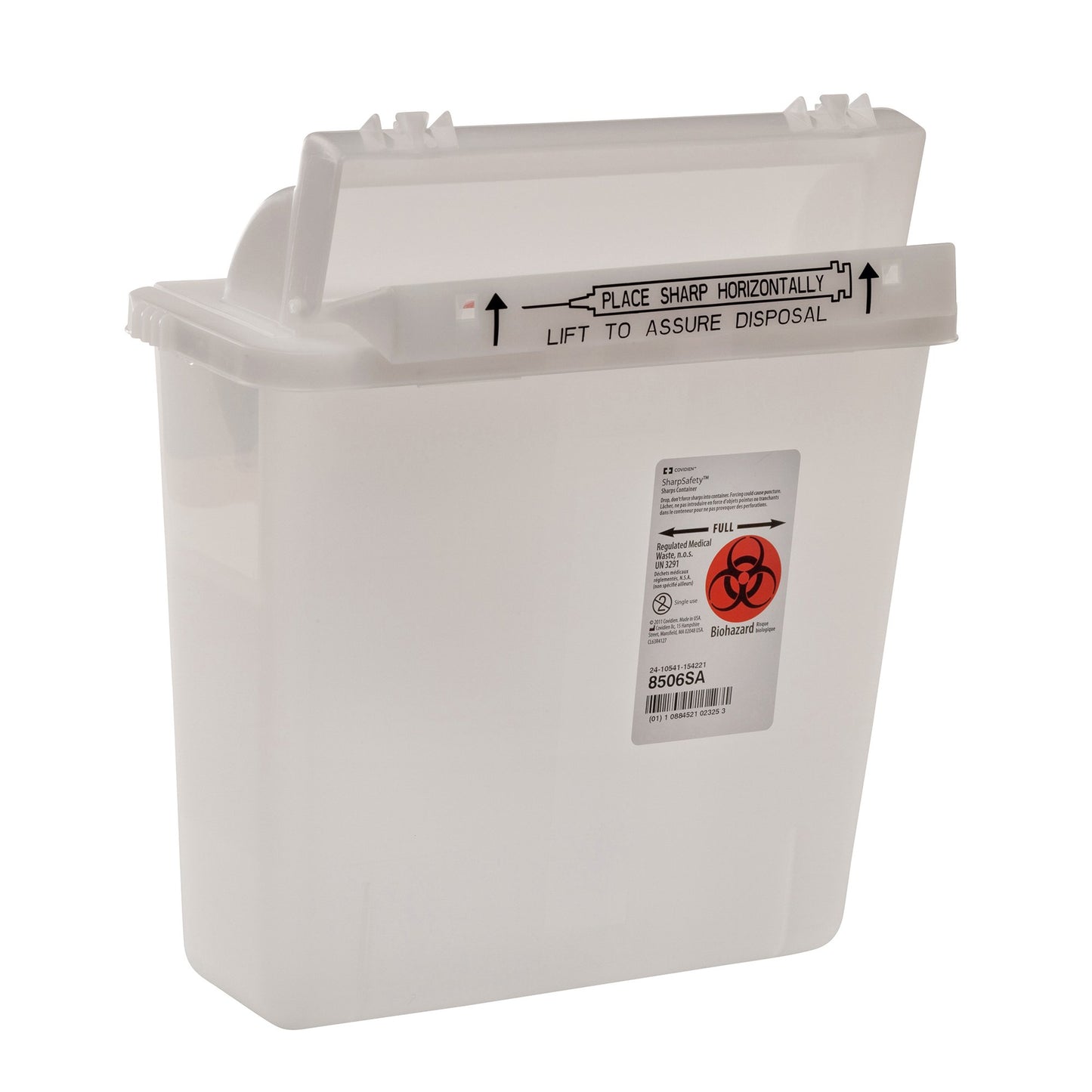 CONTAINER, SHARPS CLR 5QT W/LID (20/CS)