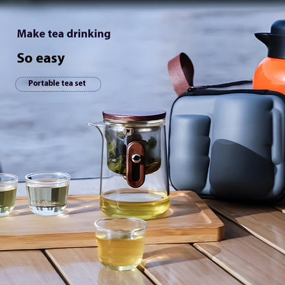 Tea Square Round Teapot High-end Travel Tea Set Tea And Water Separation