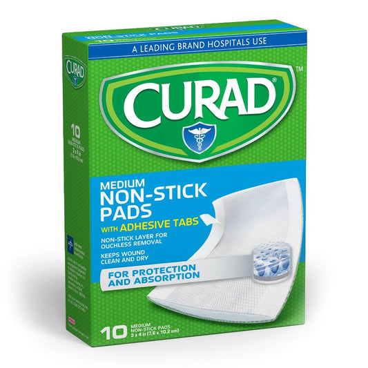 PAD, CURAD NON-STICK ADH 3"X4"(10/BX)