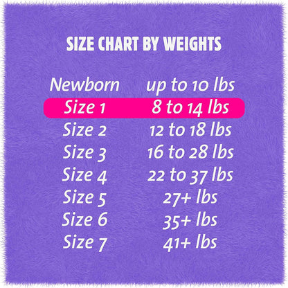 DIAPER, BABY CUTIES PREVAIL 8-14LBS SZ1 (25/PK 8PK/CS)