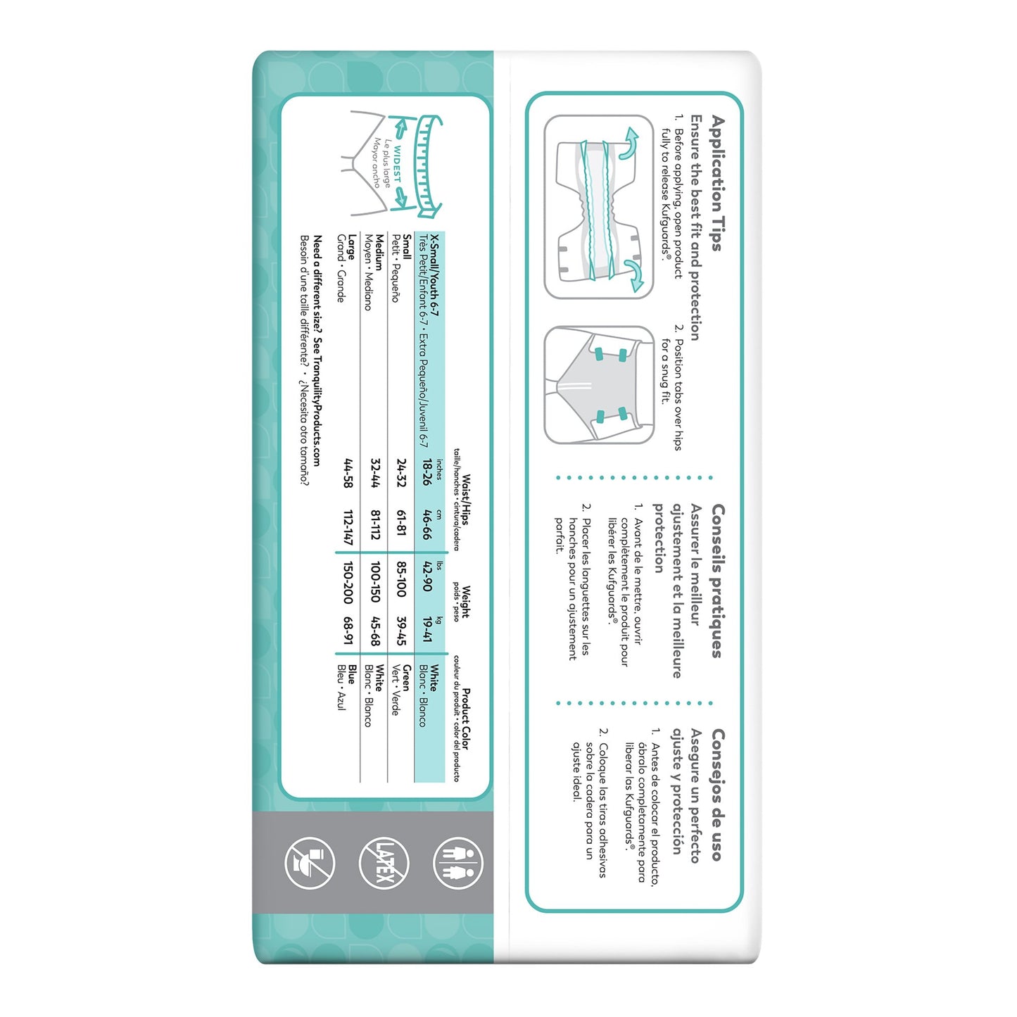BRIEF, INCONT TRANQUILITY HVY ABSRB XSM (10/BG 10BG/CS)