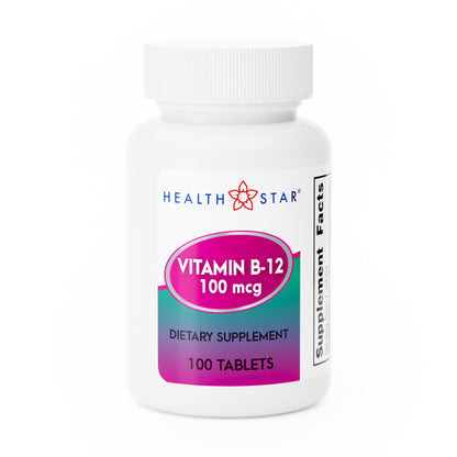 VITAMIN B-12, TAB 100MCG (100/BT 12BT/CS)