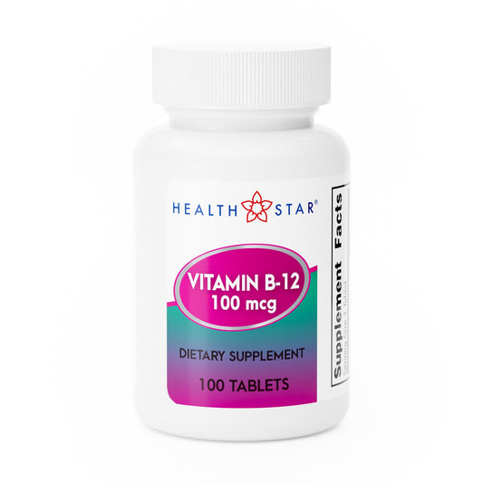 VITAMIN B-12, TAB 100MCG (100/BT 12BT/CS)