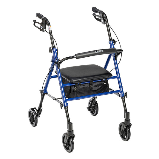 WALKER, ROLLATOR 4" WHEEL LOOPBRAKE UNIV JR BLU