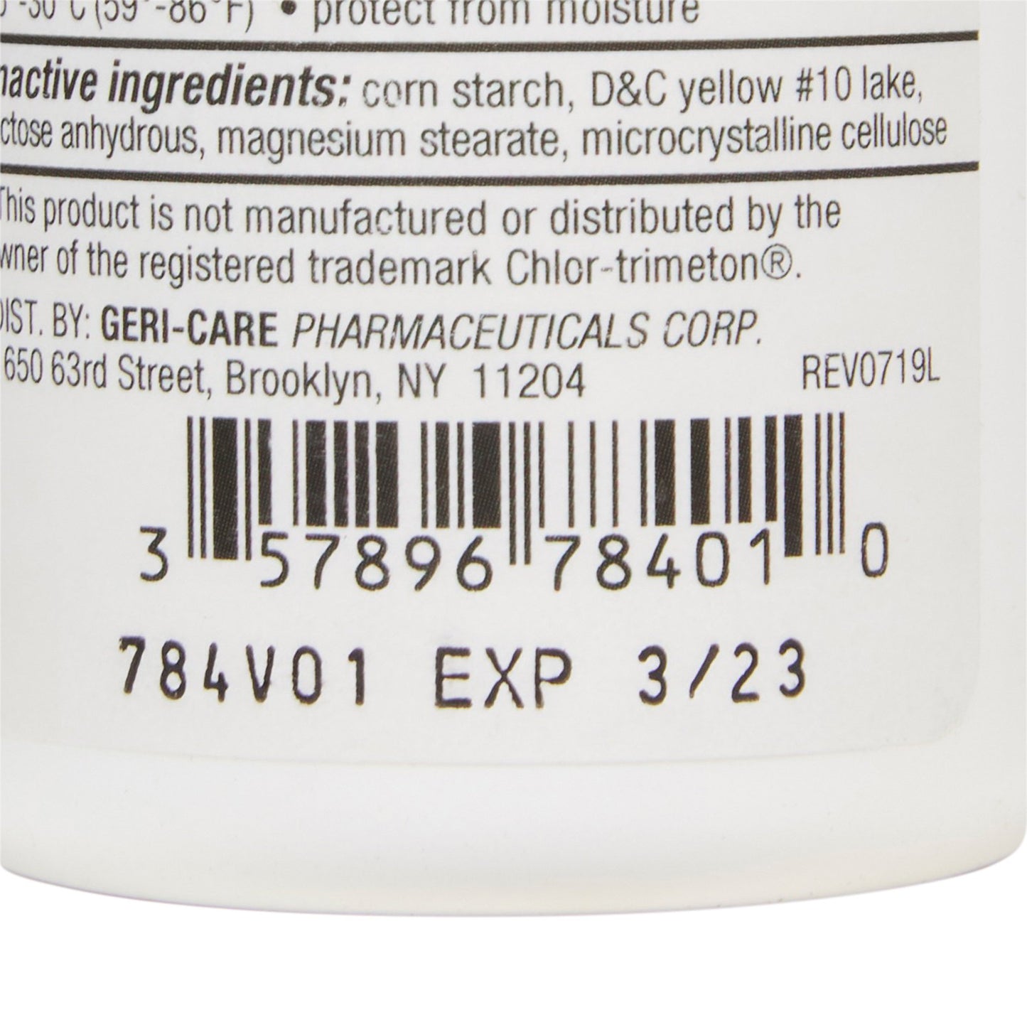 ALLERGY, TAB 4MG (100/BT 12BT/CS)