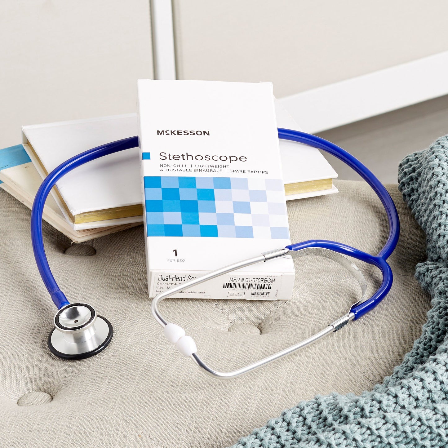 STETHOSCOPE, DUAL HEAD ROYAL BLU